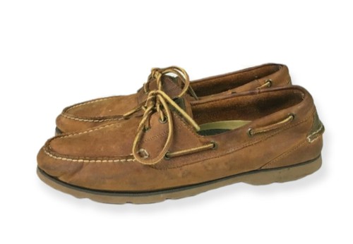 Tan Slip On Casual Boat Shoes Size 