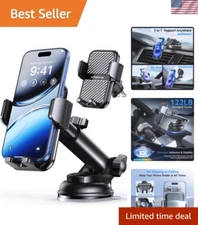 Superior Car Phone Mount - 360° Adjustable, Supports 122+ lbs, Fits Smartphones