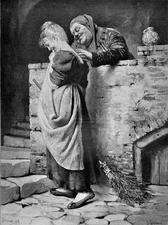 B & W Epoque affection scene Decorative Poster. Home Graphic Art Design 3842