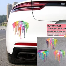 Set of 3 : Colorful Paint Splash Decal Auto Truck Window Bumper Vinyl Stickers