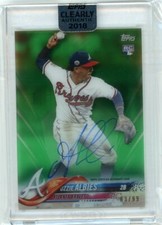 2018 Topps Clearly Authentic Green Rookie Autograph #CAA-OA Ozzie Albies #03/99