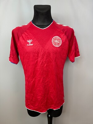 DENMARK 2018 2019 HOME SHIRT FOOTBALL SOCCER JERSEY HUMMEL RED