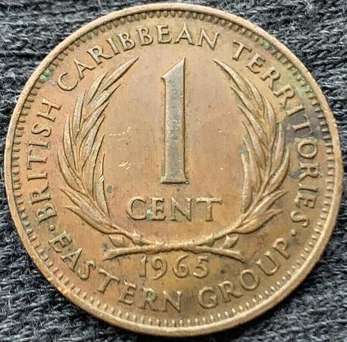 1965 British Caribbean 1 CENT COIN Eastern Group #X194