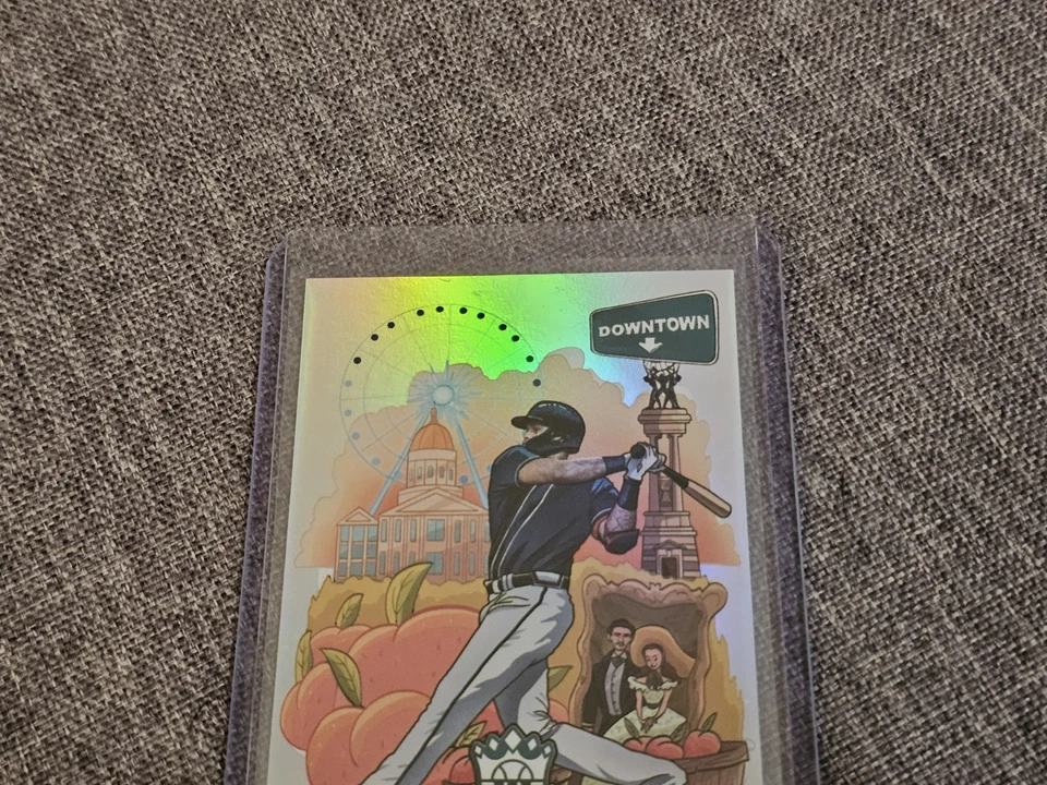 2021 Panini Diamond Kings Baseball Downtown Cristian Pache Downtown - Image 2 of 4