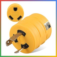 30 Amp RV Adapter L5-30P to TT-30R 125V Twist Lock Generator Power Cord