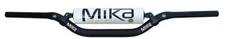 Mika Metals 7/8in. Handlebar - CR Low Bend - White Pad Motorcycle MK-78-CL-WHITE
