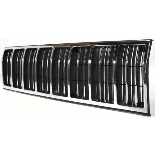 Chrome Shell with Black Insert Grille  For 1988-1990 Jeep Comanche Cherokee Foto 2 de 4