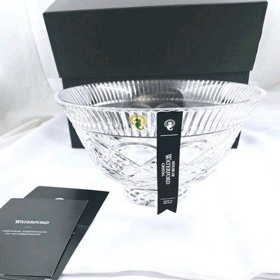 House Of Waterford Aran Isles Cable Stitch Crystal Bowl 10 In