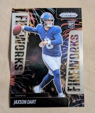 2025 Panini Prizm Fireworks Rookie Insert Jaxson Dart New York Giants #6