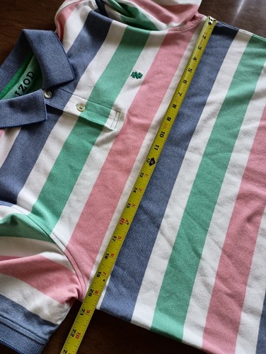 Camisa polo de golf IZOD Advantage Performance para hombre blanca rosa verde azul talla M - Imagen 20 de 21
