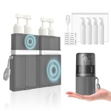 4 in 1 Travel Dispenser Bottle TSA Approved Refillable Pink Grey 2P