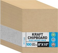 MagicWater Chipboard for DIY Projects - 8x10 Inch - 100 Pack - 22 pt - Heavy ...