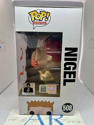 Funko Pop Nickelodeon Nigel Thornberry #508 autografato da Tim Curry certificato - Foto 2 di 8
