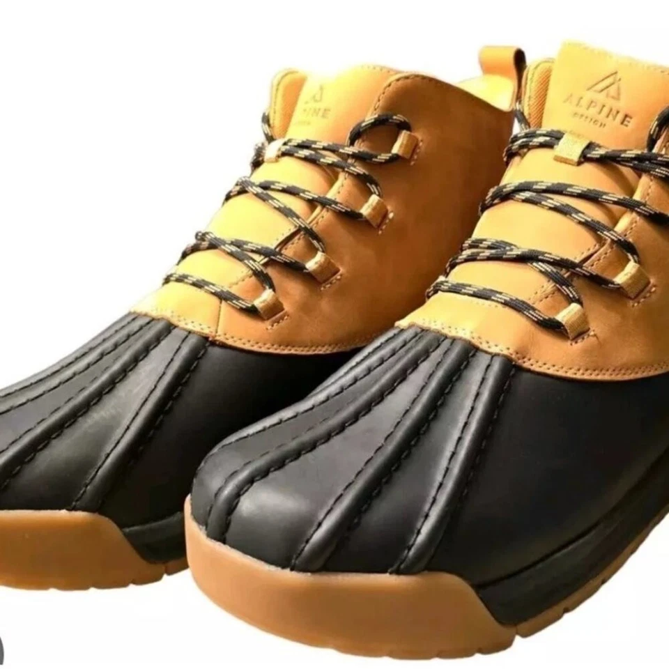 Alpine Mens Full grain leather Tan Gavin Duck Boot Size 10 AD22MCW003 - NEW - Image 2 of 4