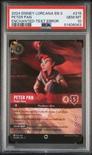 Disney Lorcana Peter Pan Pirate's Bane Enchanted TEXT ERROR 215 PSA 10 GEM MINT