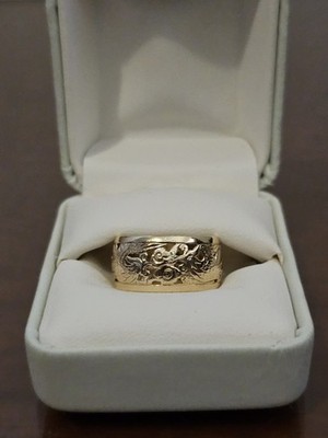 MING'S Mings Hawai'i 14K 10mm Double Phoenix Size 7.5 Cutout Band Ring