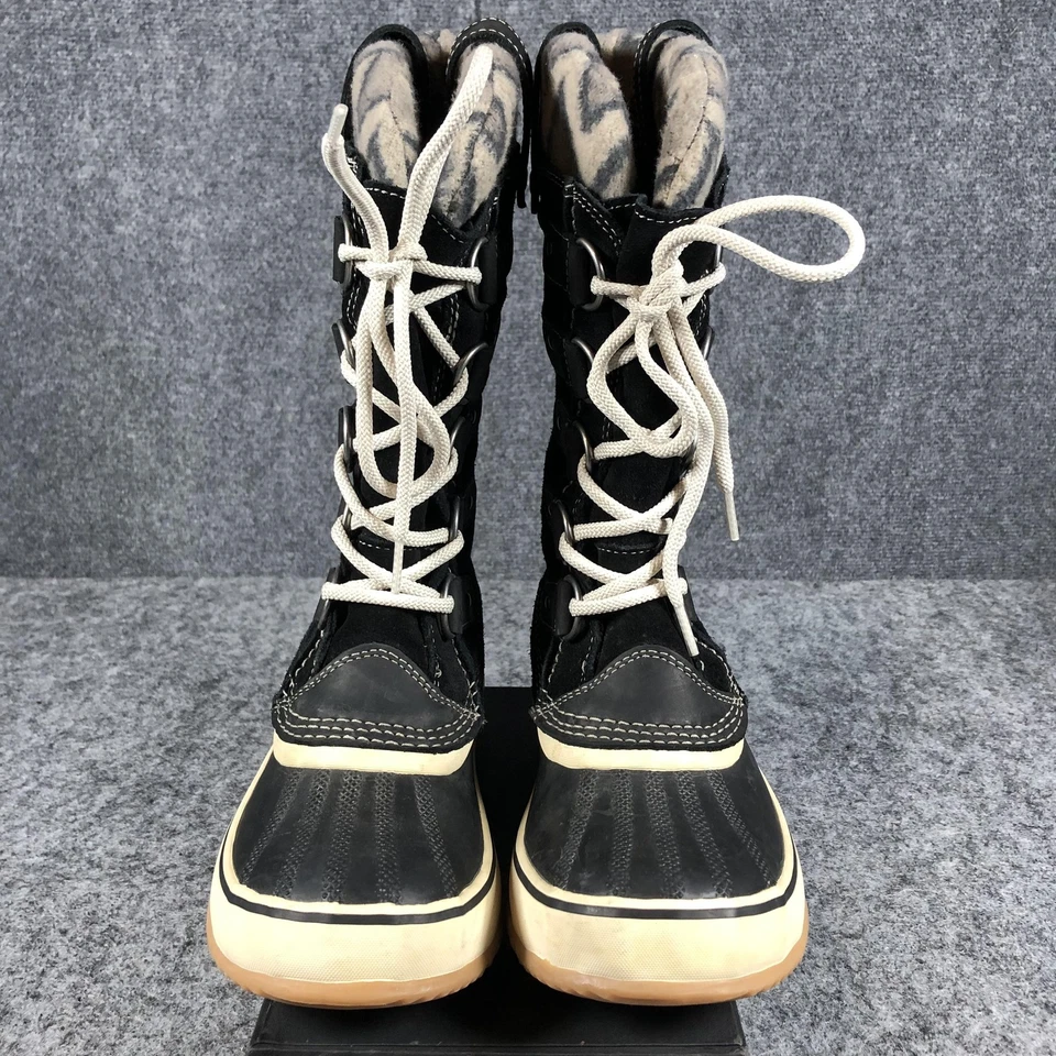 Botas de nieve negras altas impermeables Sorel para mujer talla 7 invierno con cordones Foto 4 de 4
