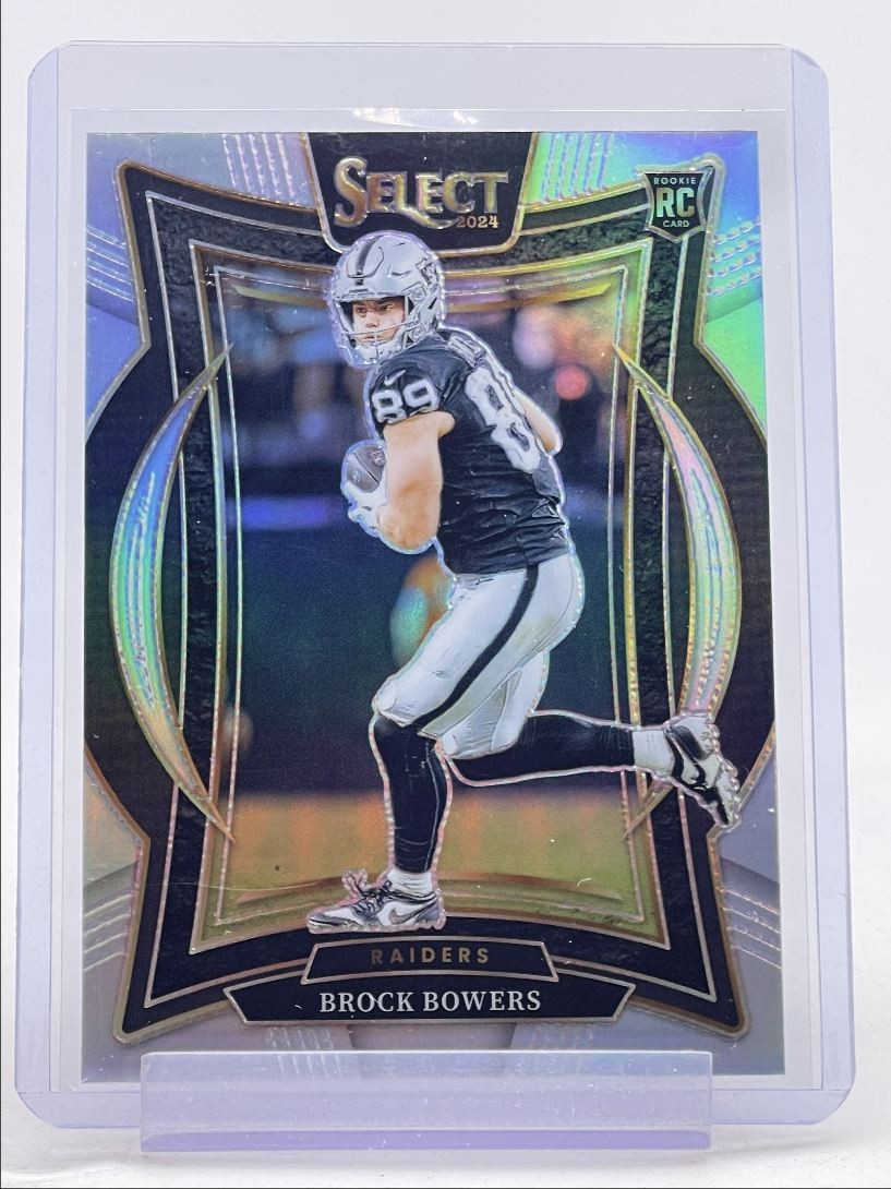 BROCK BOWERS 2024 SELECT CONCOURSE ROOKIE SILVER PRIZM RAIDERS RC Q0154