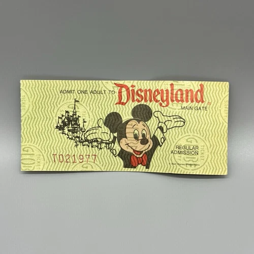 VINTAGE DISNEYLAND ADMIT ONE ADULT REGULAR ADMISSION TICKET DISNEY