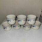 Lenox “Poppies On Blue” 27 Piece Lot, 12 Saucers, 11 Cups, 1 Gravy Boat, 3 Bowls — photo 2