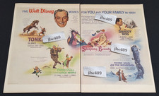 1959 MOVIE Print Ad Magazine Ad WALT DISNEY TONKA SHAGGY DOG SLEEPING BEAUTY