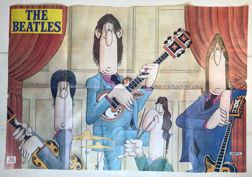 VTG 1978 Mad Magazine The Beatles and Classic Bands Rock Music Maxi-Poster KISS