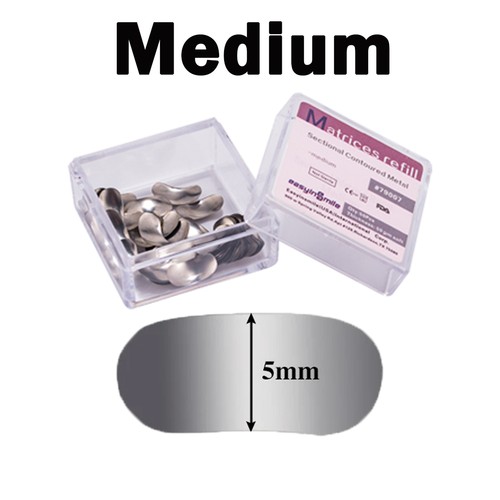 50Pc Dental Sectional Contoured Matrix bands S/M/L Matrices band stainless steel - Picture 11 of 15