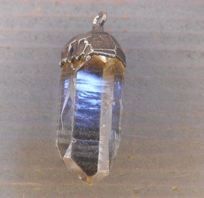 Quartz Hexagon Crystal Pendant Healing Necklace Stone Amulet Natural Clear
