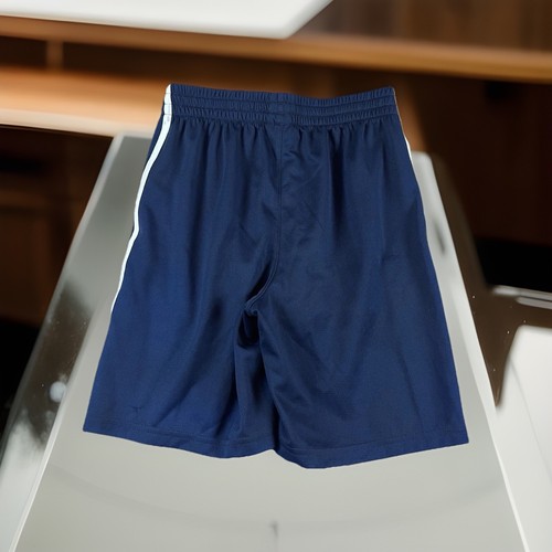 Adidas Navy Blue Boys' Classic 3-Stripes Mesh Shorts. Size M (10-12) - Picture 3 of 4