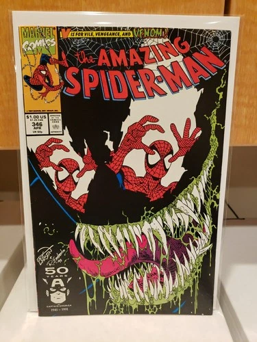 The Amazing Spider-Man #346 NM- 9.2 Erik Larsen Venom Classic