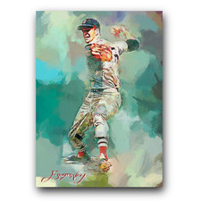 Jim Lonborg Art Card Limited 39/50 Edward Vela Signed (Boston Red Sox)