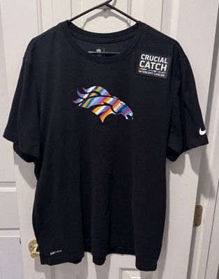 Nike Denver Broncos Crucial Catch Black Shirt Men s XL Dri-Fit NFL