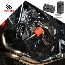 Universal Crash Bars Pads Sliders Protection 22 25 28 mm Engined Guard WOLFLINE