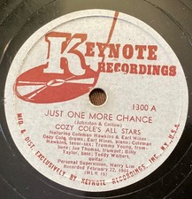 Cozy Cole All Stars – 78 rpm Keynote 1300: Just One More Chance/Blue Moon; V con