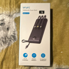 VRURC 20000mAh Power Bank PD 22.5W Fast Charge Built-In Cables 4 Port