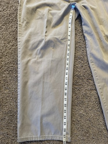 Vintage Polo Ralph Lauren Philip Chino Pants Mens 36x28 90s Khaki Tan Flat Front - Picture 4 of 6