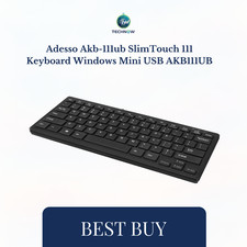 Adesso Akb-111ub SlimTouch 111 Keyboard Windows Mini USB AKB111UB
