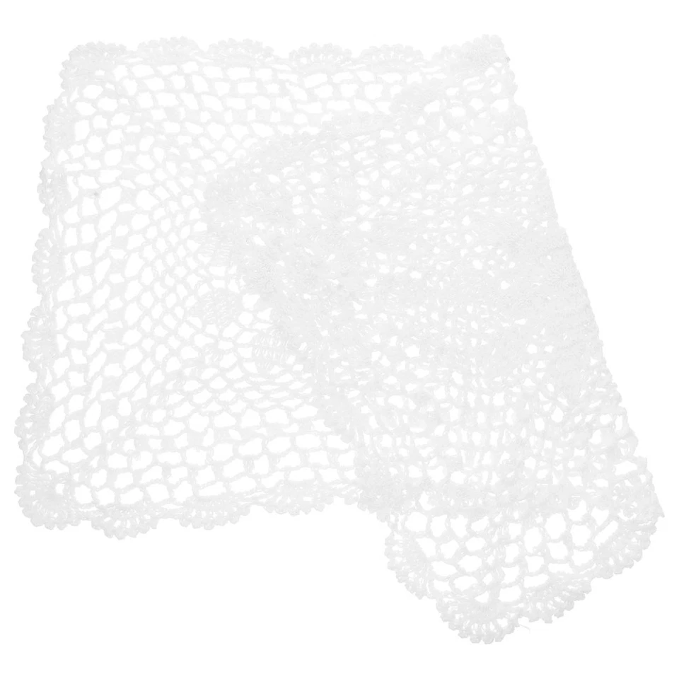  Crochet Desk Accessories Flower Shaped Decorative Placemat Wedding Delicate