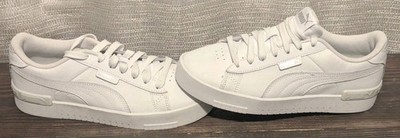 PUMA Jada Perforated Lace Up Womens White Sneakers Casual Sz 7.5 Shoes 380751-02