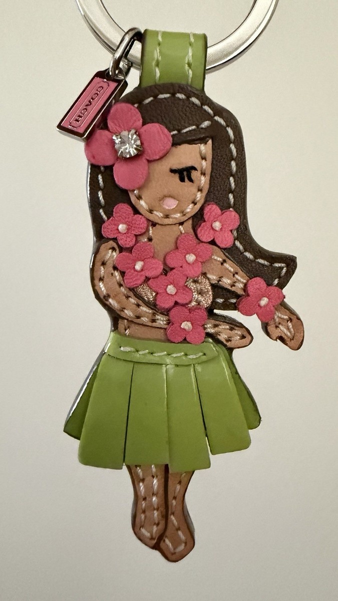 小物 COACH HawaiianGirl Flower Keychain Charm NEW COACH HAWAIIAN HULA GIRL MULTICOLOR BAG CHARM/FOB F93159 | eBay