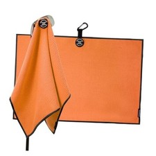 Magnetic Golf Towel with Clip - Industrial Strength Magnet for Strong Orange
