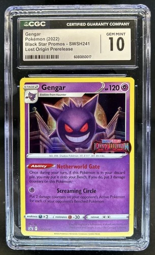 2019-2023 Pokemon SWSH Black Star Promos Gengar #SWSH241 CGC 10