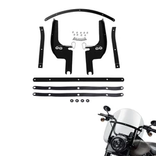 Windshield Windscreen Bracket Mount Set Fit For Harley Road King FLHR 1994-2025