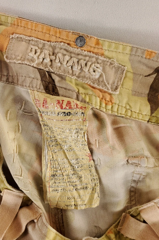 Pantalones Cortos Da-nang Camuflados Tostado Naranja Verde Mujer 28 Pulgadas Cintura Foto 4 de 4