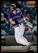 2022 Topps Stadium Club CHROME RYAN VILADE ORANGE REFRACTOR 14/25 ROCKIES RC #38