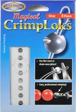 Bead Buddy 8 Piece Magical Crimploks Silver - Clasps for Jewelry Making - Jewelr