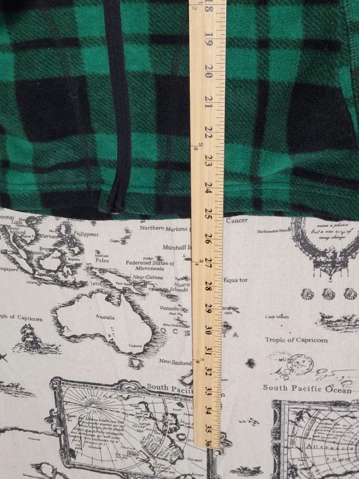 Chaqueta polar Merona para mujer L verde negra a cuadros cremallera completa suave cálida pulóver Foto 3 de 4