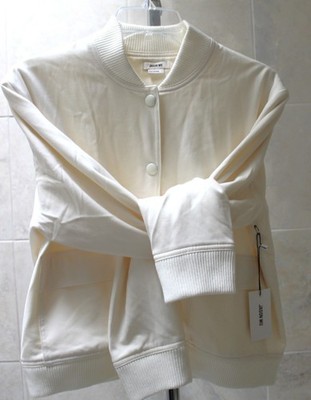 $320. Jason Wu sz L (Chest 44'') Winter White Snap Flap Pockets Bomber Jacket Nwt
