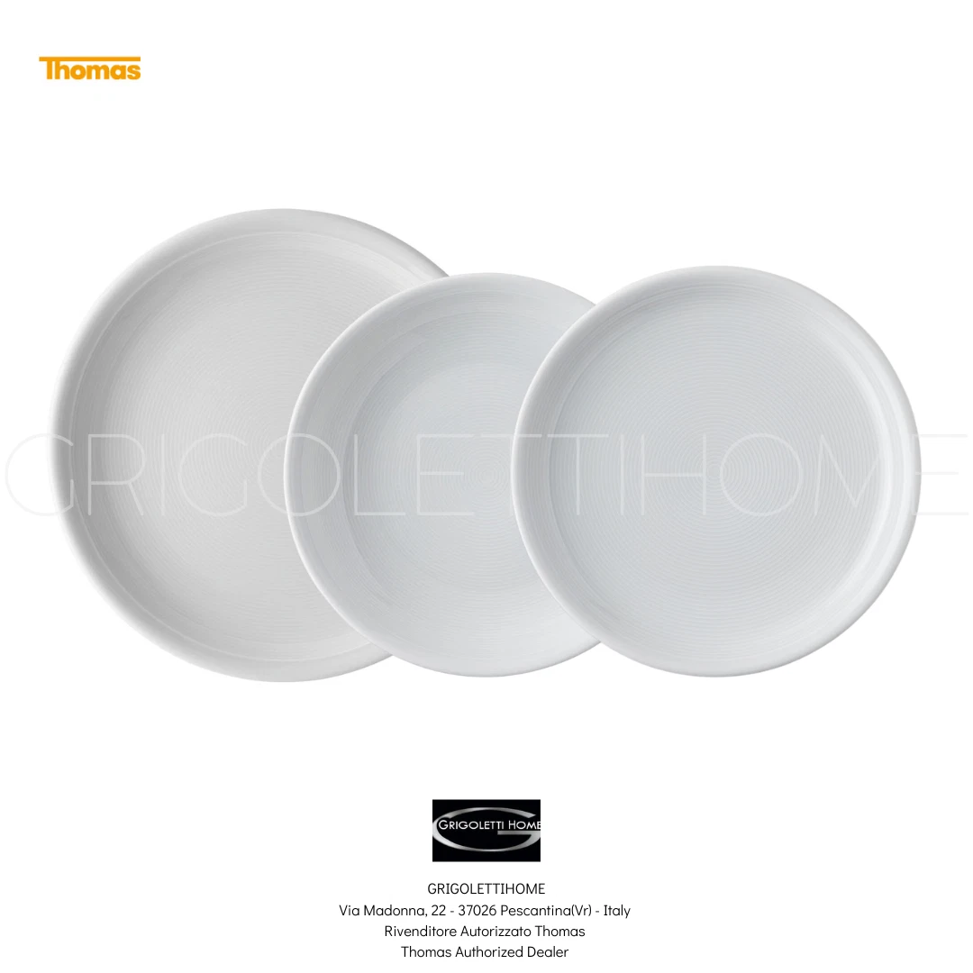 Piatto Da Colazione Rosenthal Jade Bianco Bandiera 23 Cm