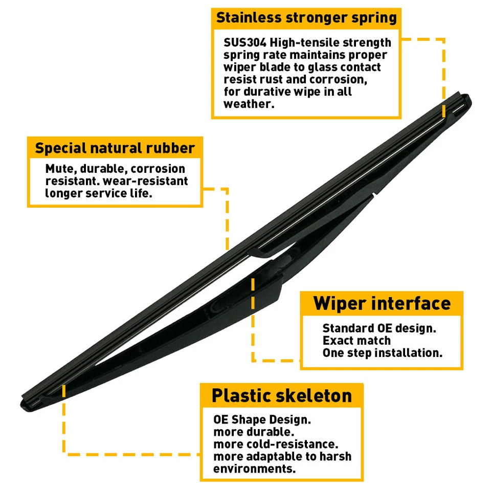 Brazo limpiaparabrisas trasero con cuchilla para Mercedes Benz W166 W164 ML63 AMG ML350 GLE350 ML500 Foto 3 de 4